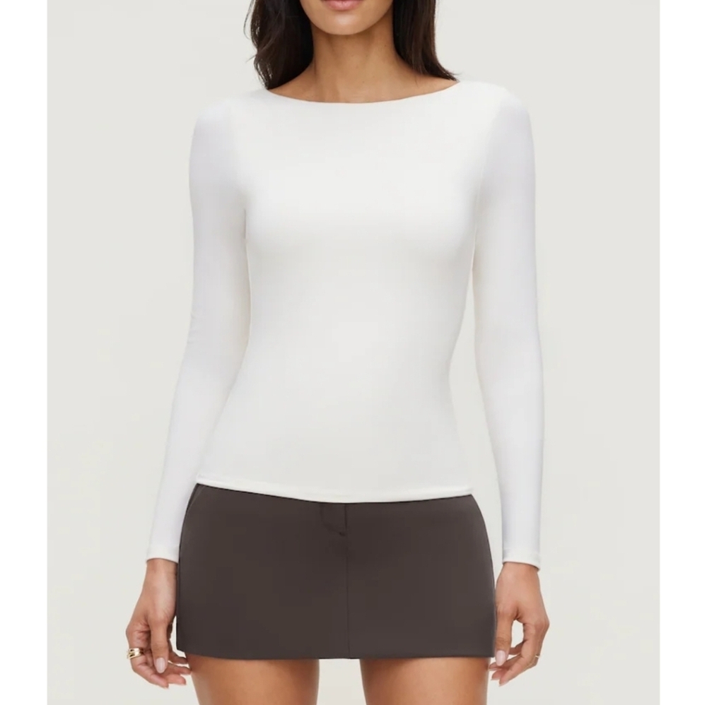 Dynamite Nola Sculpt Long Sleeve Top NWT
